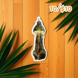 Cat Under Lamp Sticker – 1.5”